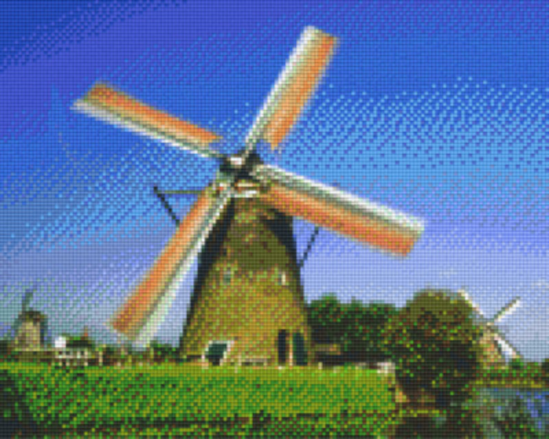 Windmill Nine [9] Baseplates PixelHobby Mini- mosaic Art Kit image 0